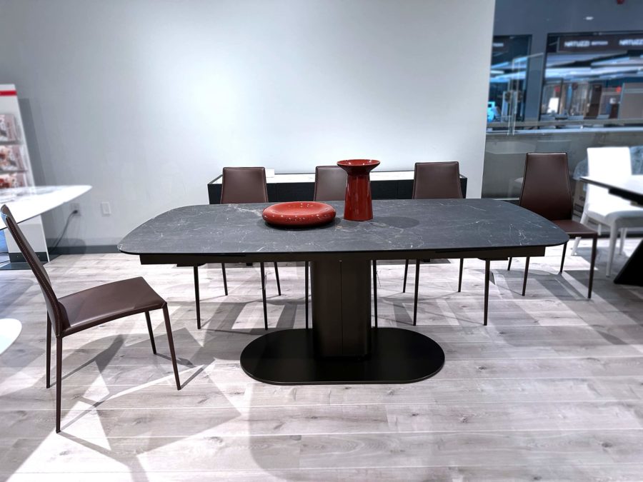 calligaris cameo ext table black marble