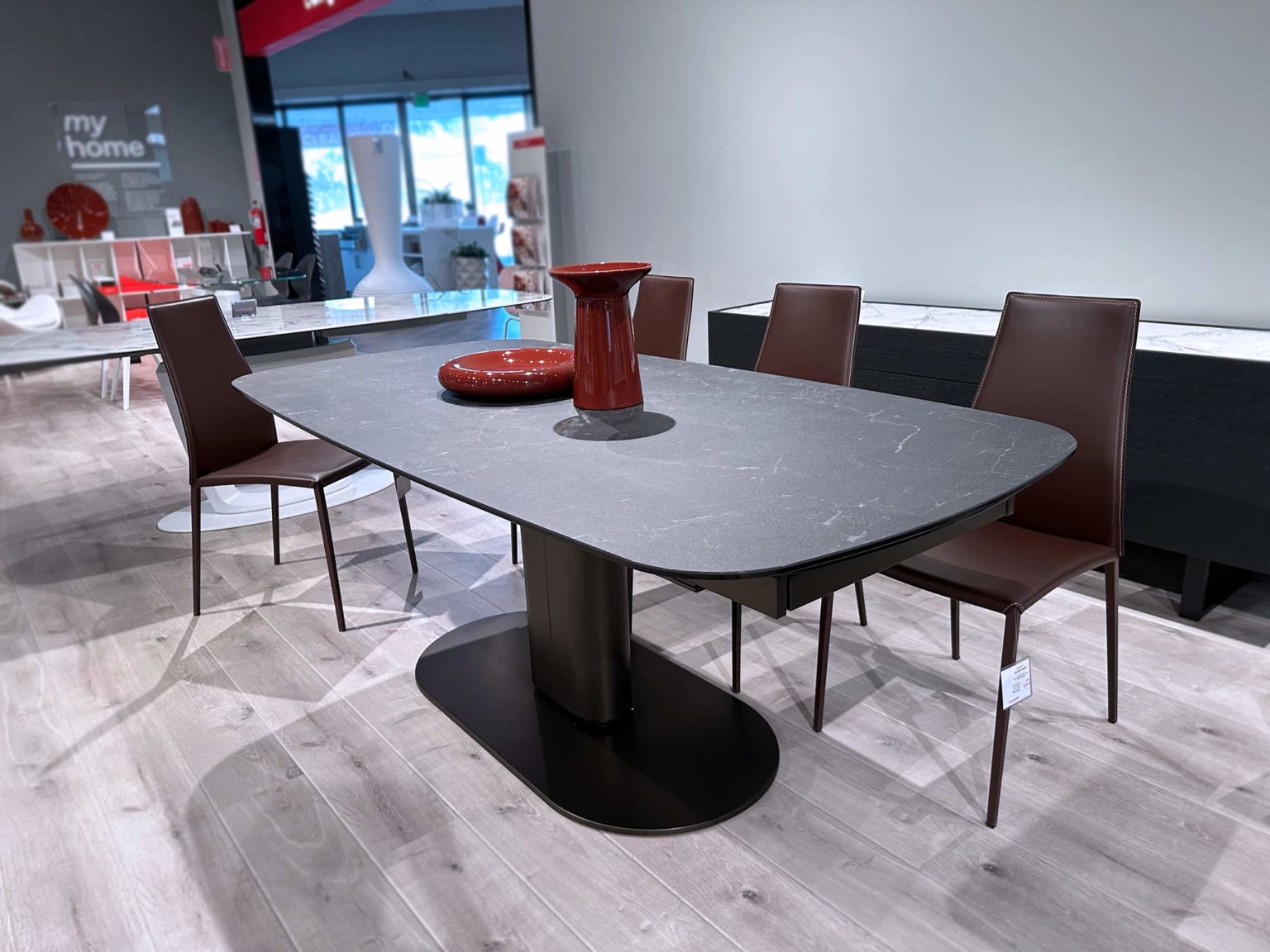 Calligaris Cameo Extendable Dining Table Black Marble Furnitalia