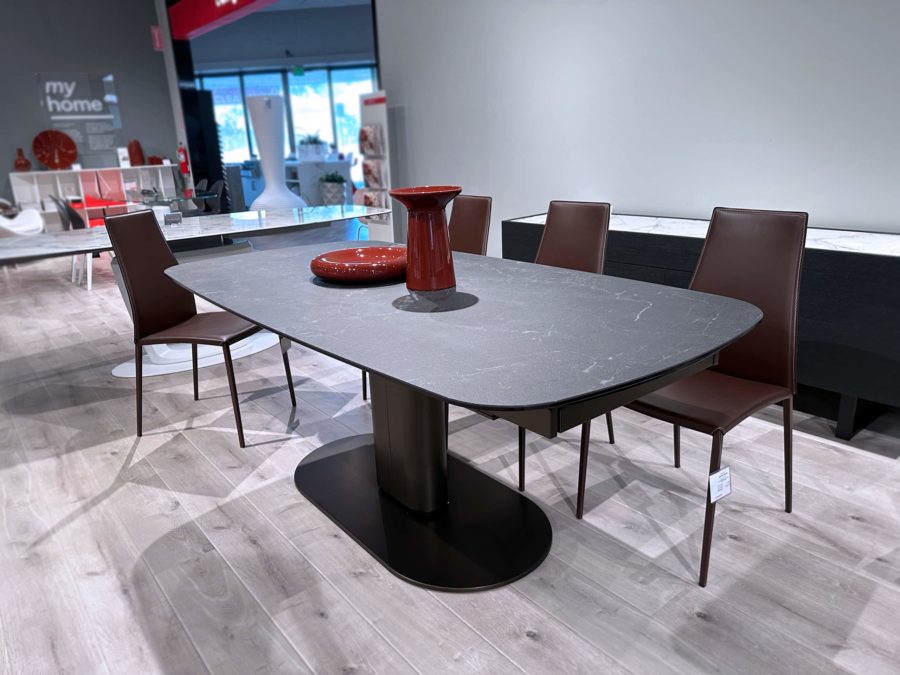 calligaris cameo ext table black marble