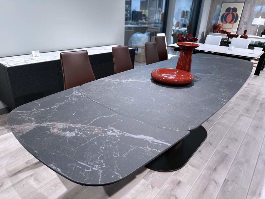 calligaris cameo ext table black marble