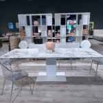 calligaris echo ext table white marble