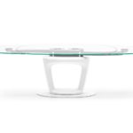 calligaris orbital ext table glass top