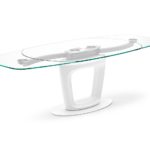 calligaris orbital ext table glass top