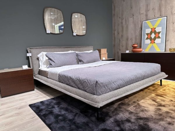 Calligaris Fluff King Bed Grey