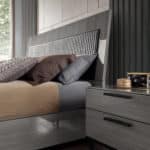 Alf Italia Novecento Bed Headboard and Nightstand Closeup