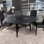 Bontempi - Universe Round Table Charcoal with Glass Ring 4