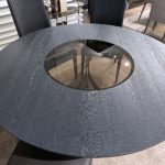 Bontempi - Universe Round Table Charcoal with Glass Ring 5