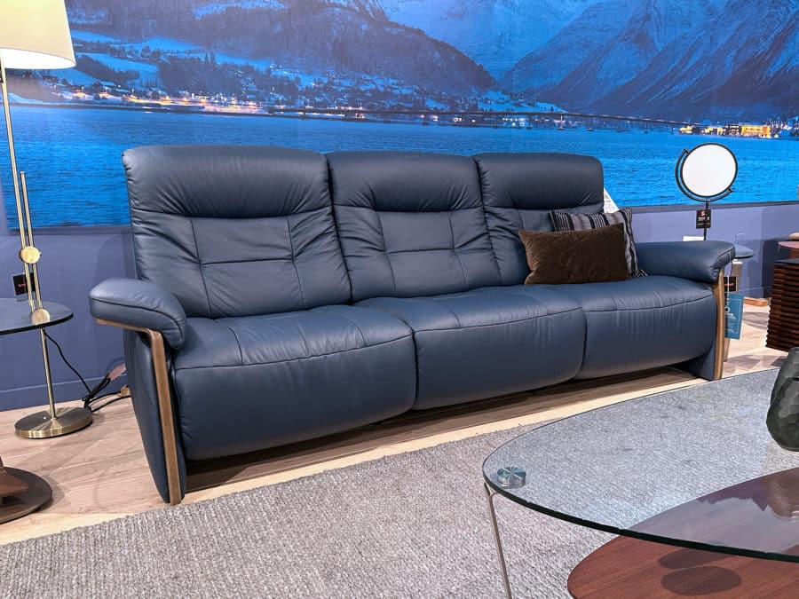 Stressless Mary 3-seater sofa with 2 recliners oxford blue 1