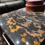 Estro Milano - Amy Coffee Table Black Marble and Yellow Pattern 4