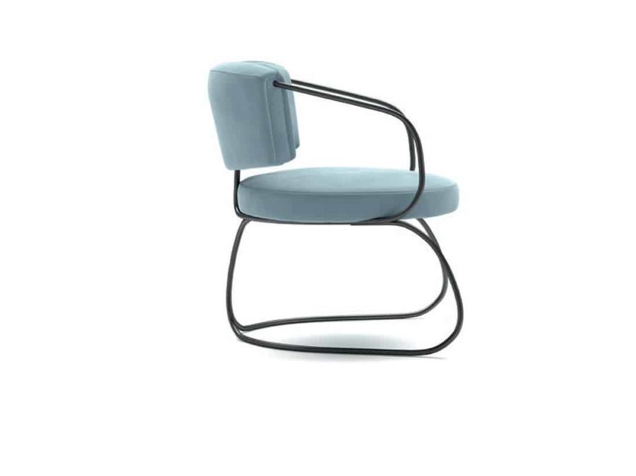 Estro Milano - IS338 Circle Armchair Celeste 5