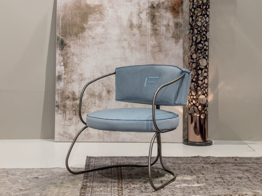 Estro Milano - IS338 Circle Armchair Celeste 7