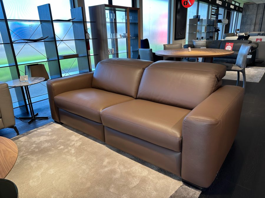 Natuzzi Italia Diesis Power Sofa LeMans Cacao 7