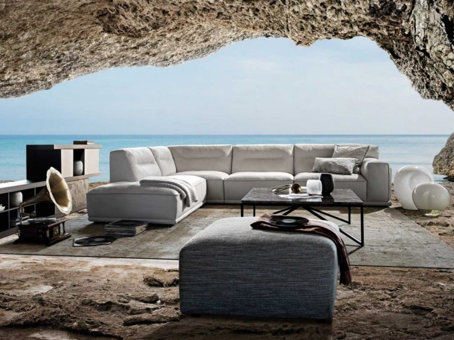 Natuzzi Italia Dorian 4pc Sectional White - Image 6