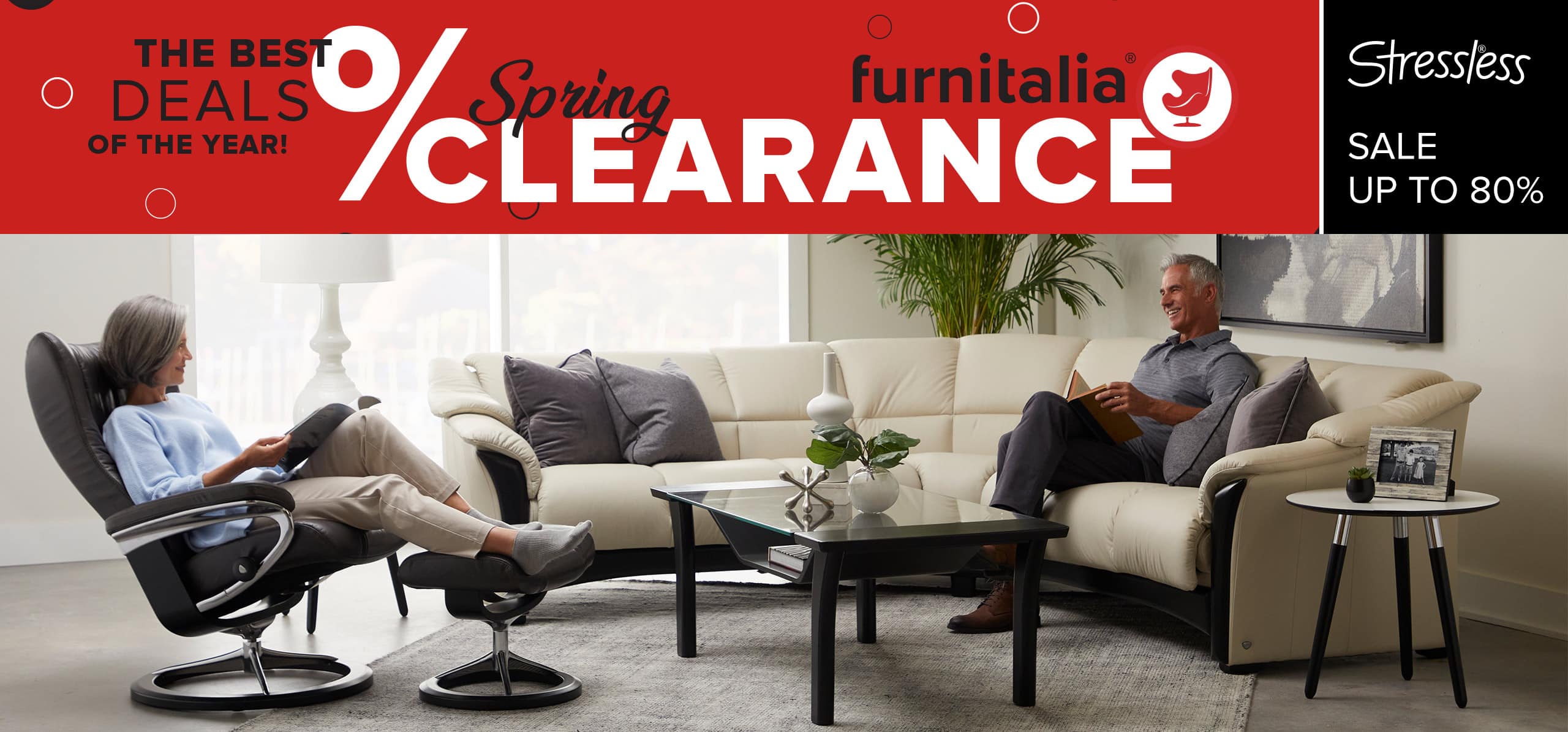 Spring Clearance Sale at Furnitalia - Stressless - 2024
