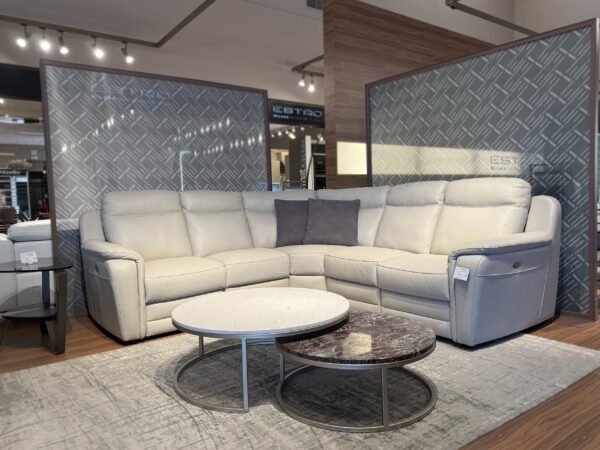 Estro Milano Bristol 5pc Sectional Pearl Grey