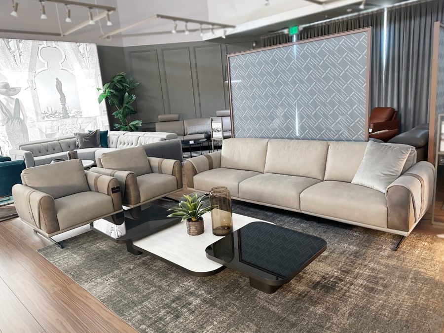 Estro Milano Cartesio Long Sofa Stone