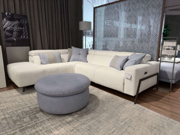 Estro Milano Claire Sectional White