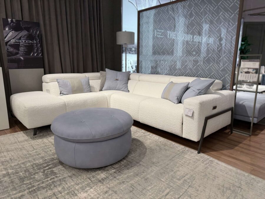 Estro Milano Claire Sectional White