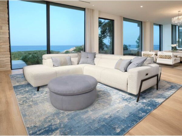 Estro Milano Claire Sectional White - lifestyle