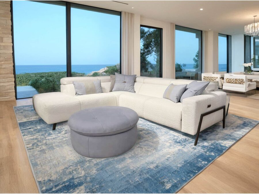 Estro Milano Claire Sectional White - lifestyle