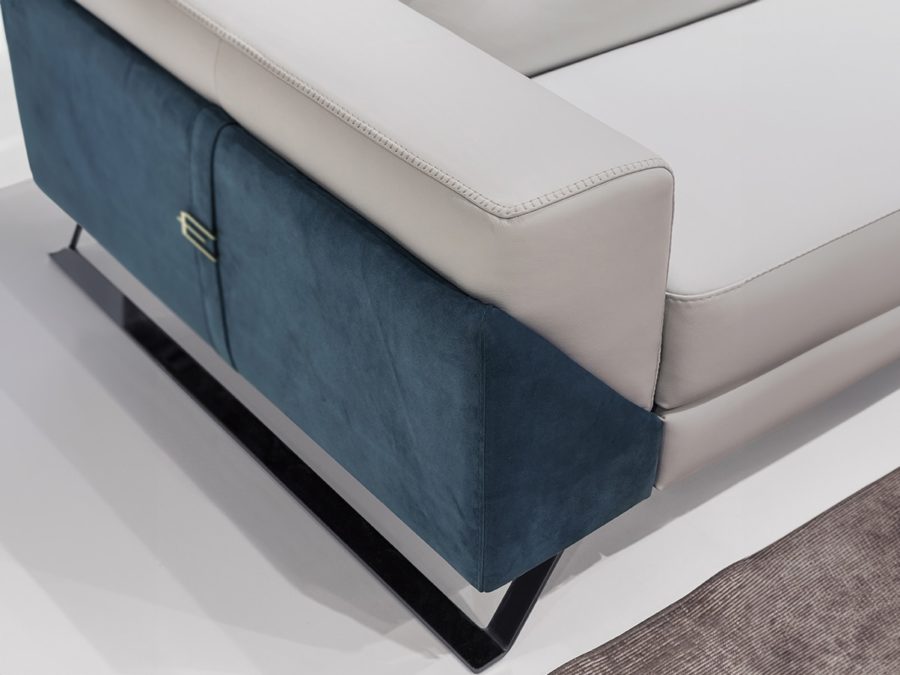 Estro Milano Edith Long Power Sofa Moon Grey 2