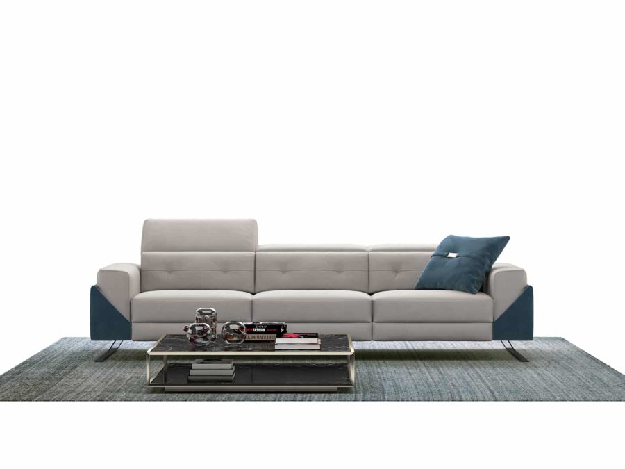 Estro Milano Edith Long Power Sofa Moon Grey