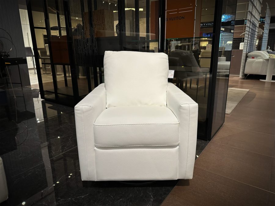 Estro Milano Francis Swivel Armchair White 2