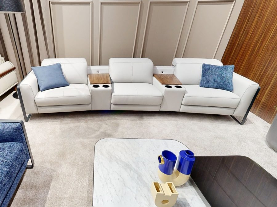 Estro Milano Montecarlo Entertainment Sofa Pearl Grey