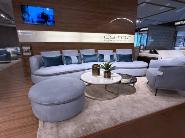 Estro Milano Vela 4pc Sectional Set Light Blue