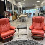 Stressless Mayfair Power Recliners in Paloma Henna