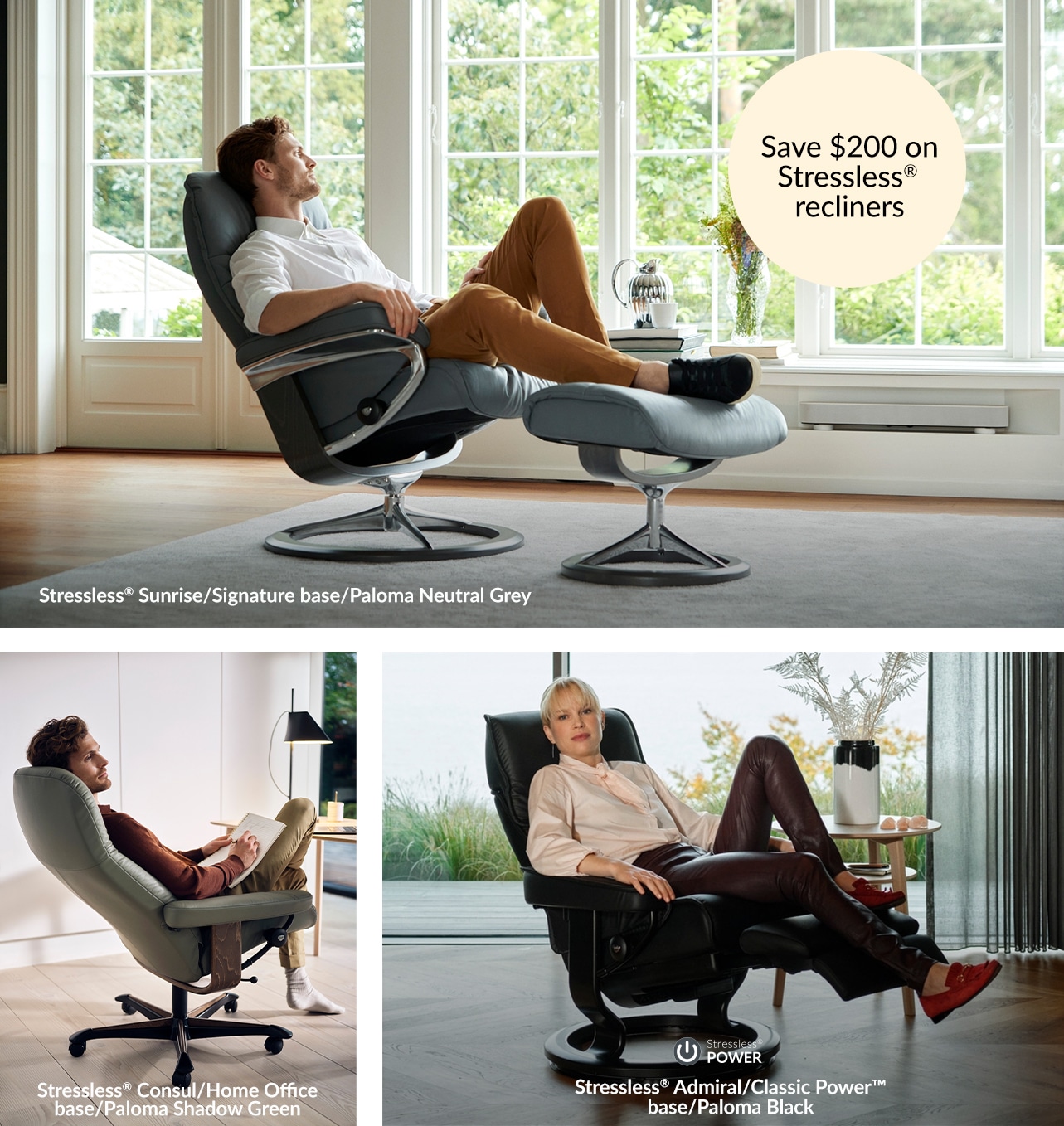 Stressless P2 Spring Savings Promo - Recliners