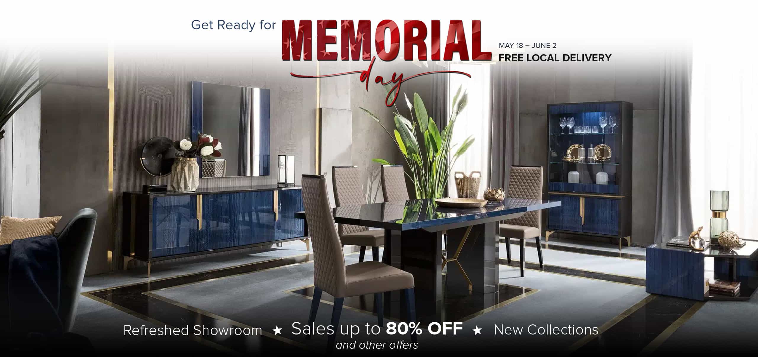 Memorial Day Sale at Furnitalia - banner