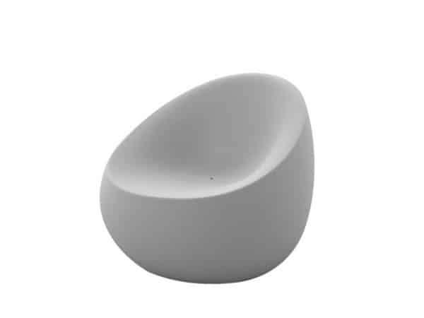 Vondom - STONE lounge chair in steel color