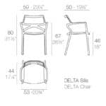 Vondom - Delta Chair - dimensions