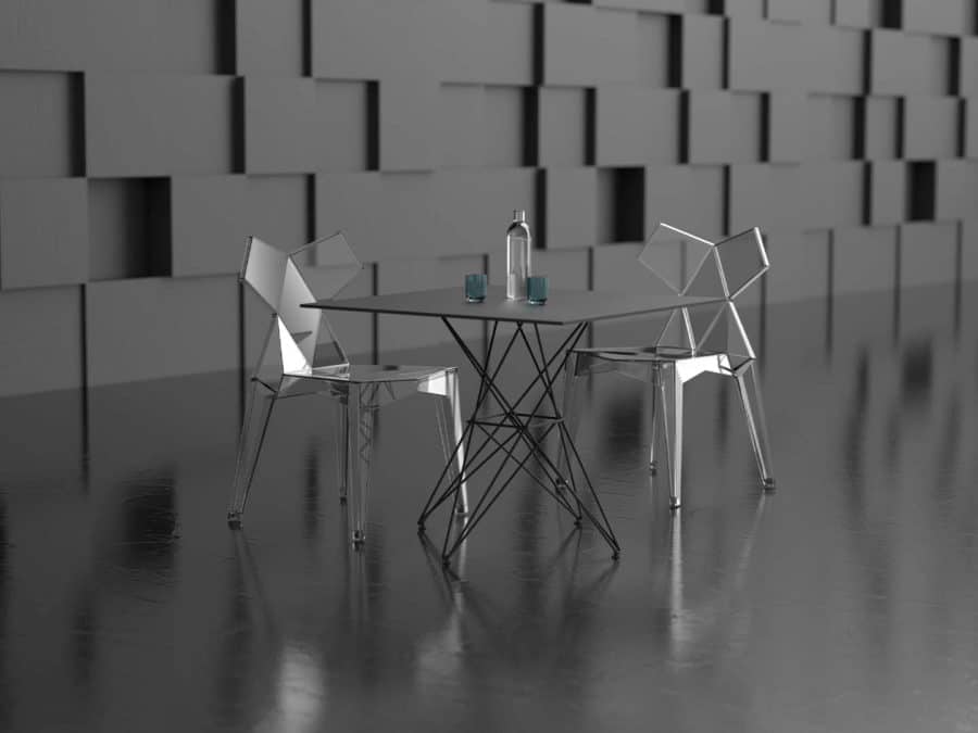 Vondom - Kimono chairs set - glass