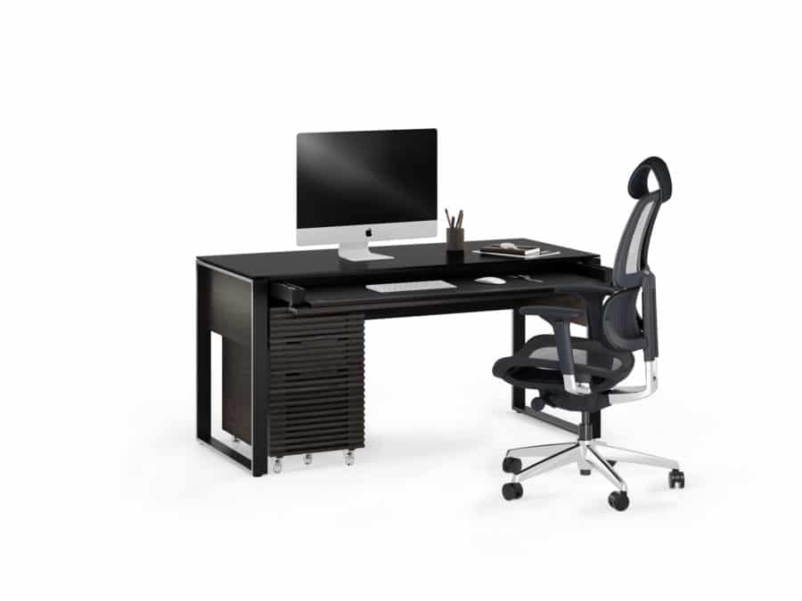 BDI Corridor desk 6501 Charcoal Stained Ash modern office furniture