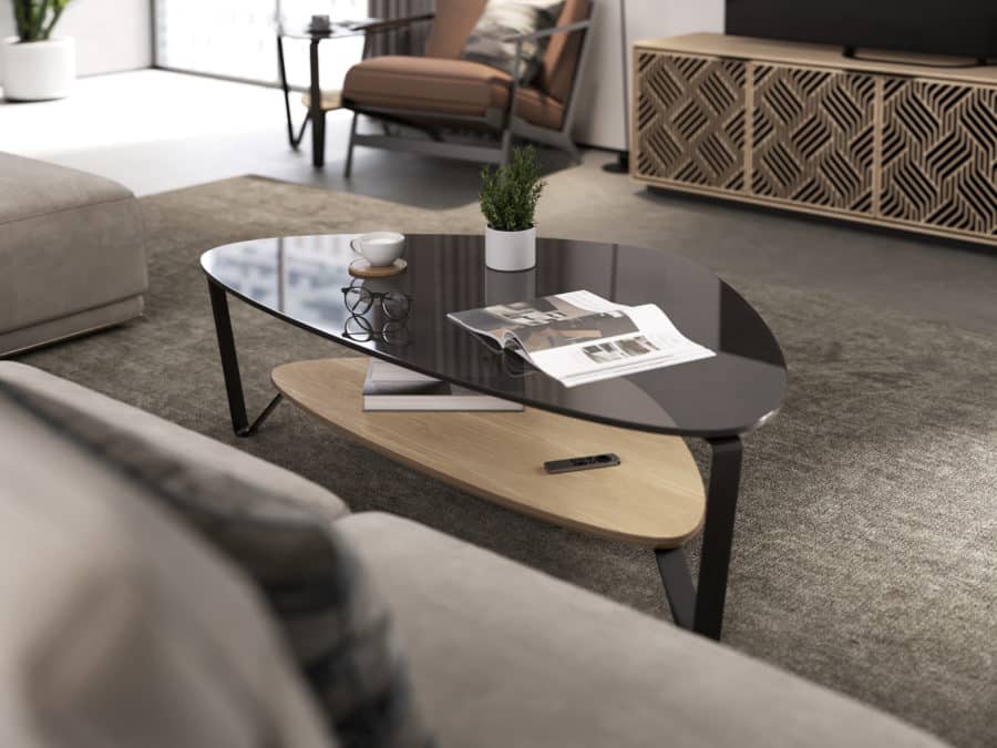 BDI Dino Large Coffee Table 1363 Oak contemporary coffee table
