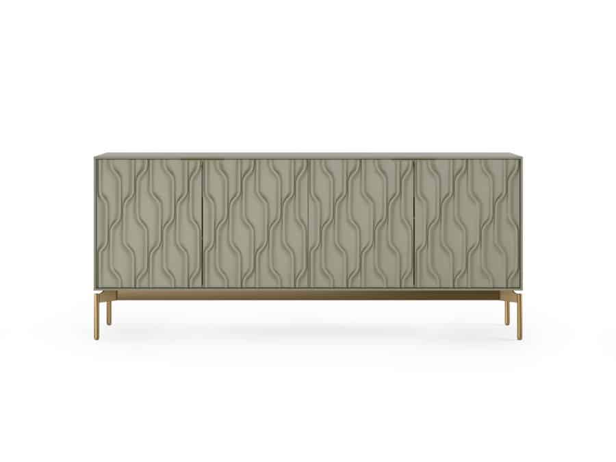 BDI Mesa credenza 7639 moss brushed brass contemporary storage console