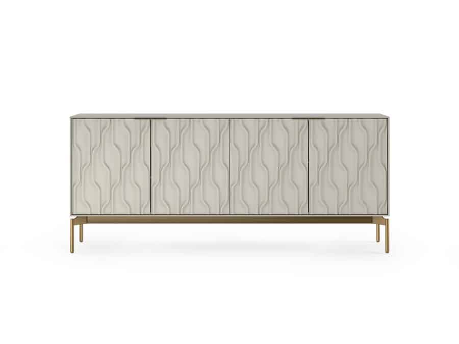 BDI Mesa credenza 7639 stone brushed brass contemporary storage console