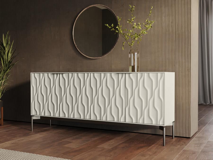 BDI Mesa credenza 7639 stone brushed carbon contemporary storage console