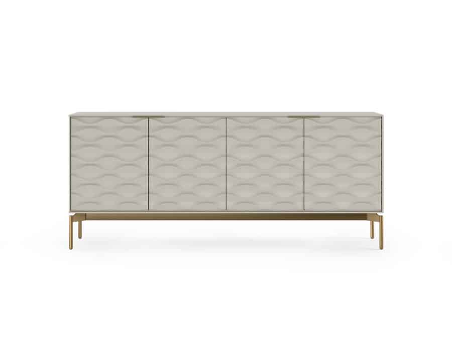 BDI Ripple credenza 7629 stone brushed Brass modern storage cabinet
