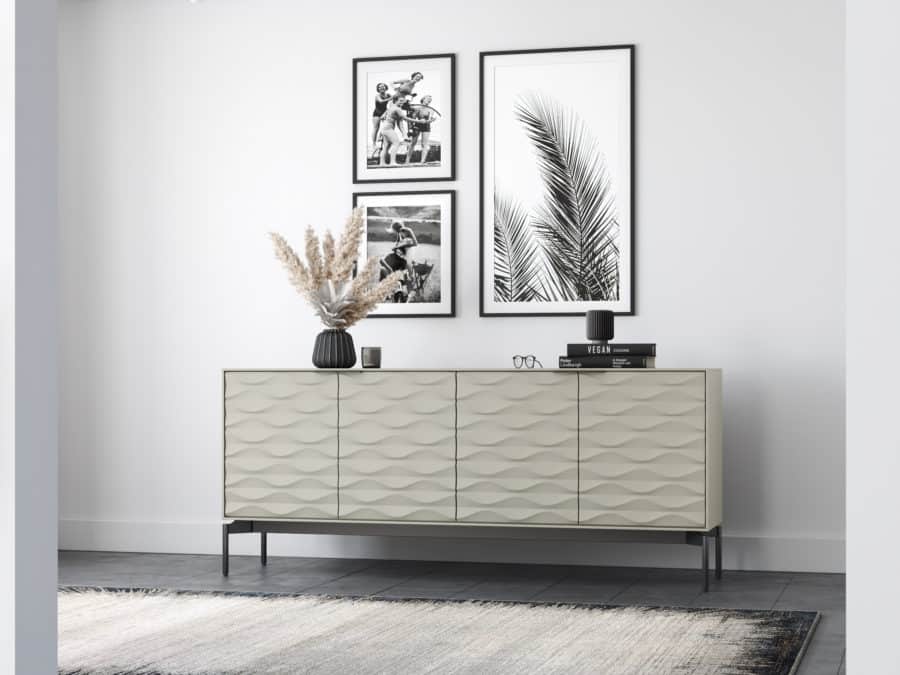 BDI Ripple credenza 7629 stone brushed carbon modern storage cabinet