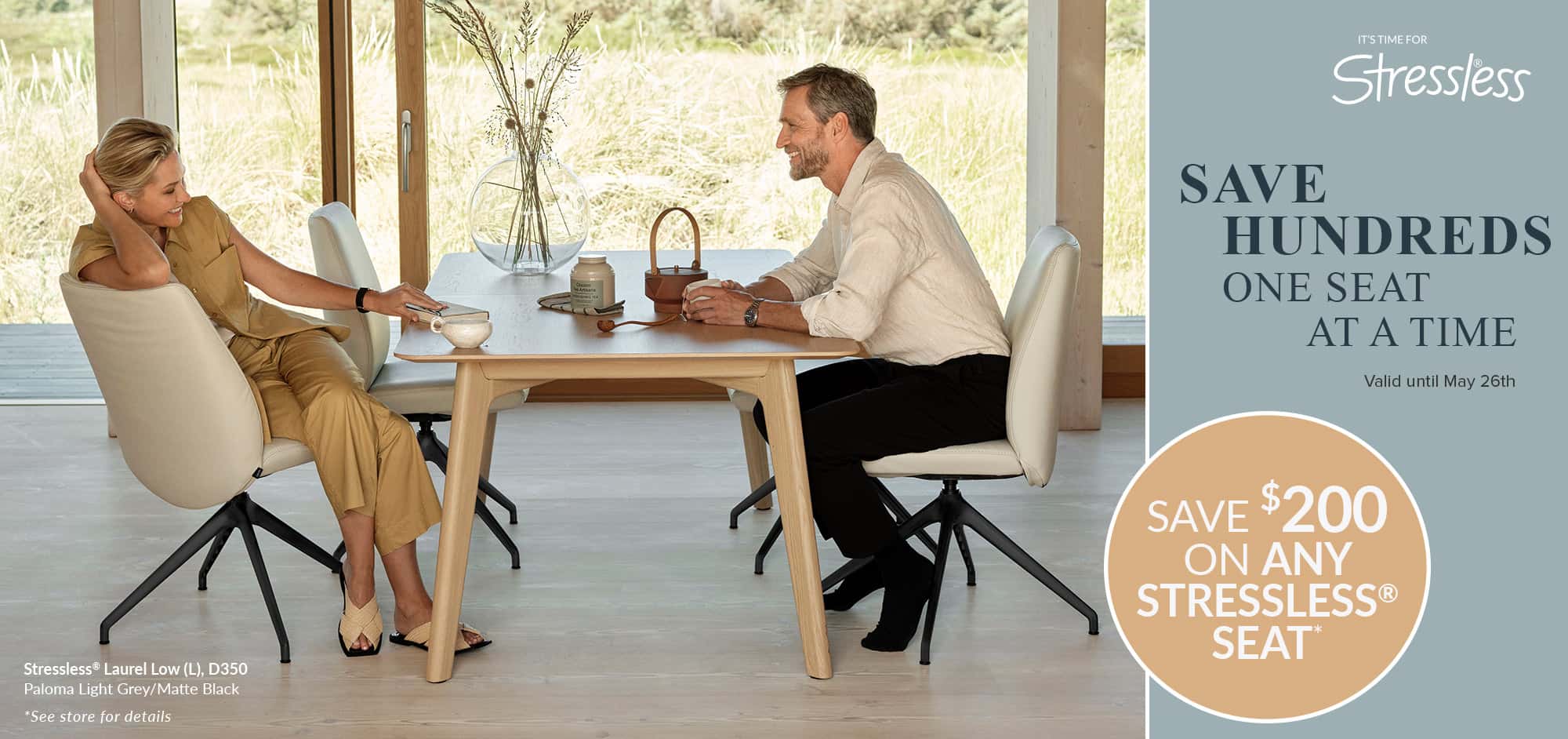 Stressless® Dine & Recline Promotion 2025