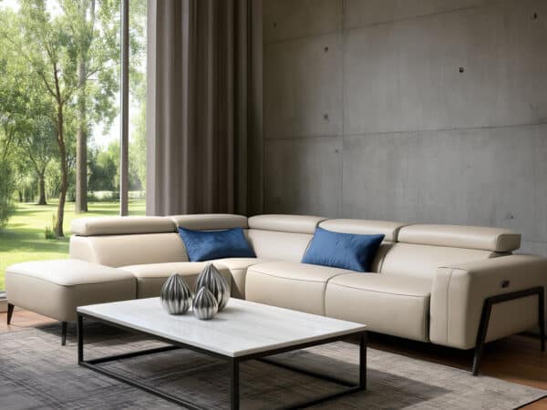 Estro Milano Claire R Sectional Pearl Grey