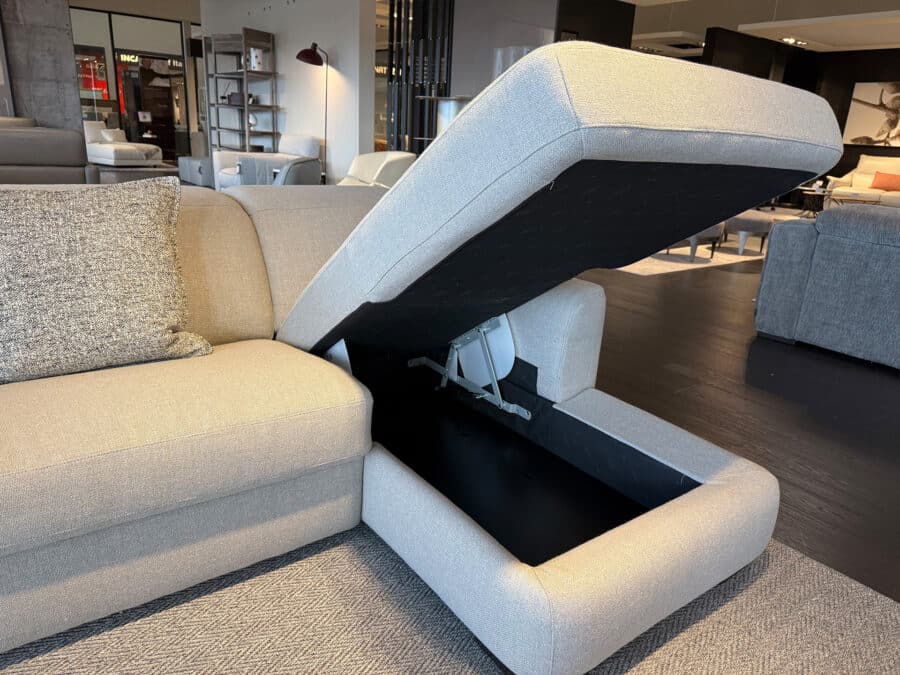 Natuzzi Italia Diesis Sectional Sofa Bed with Storage and Chaise