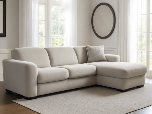 Natuzzi Italia Diesis Sectional Sofa Bed with Storage and Chaise