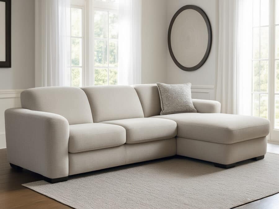 Natuzzi Italia Diesis Sectional Sofa Bed with Storage and Chaise