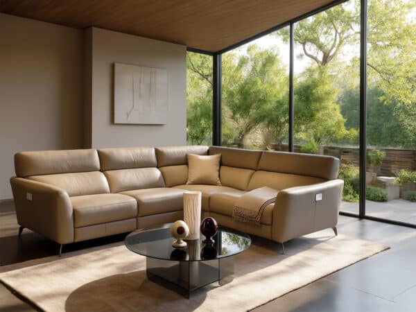 Natuzzi Italia Stan 4pc sectional Grey