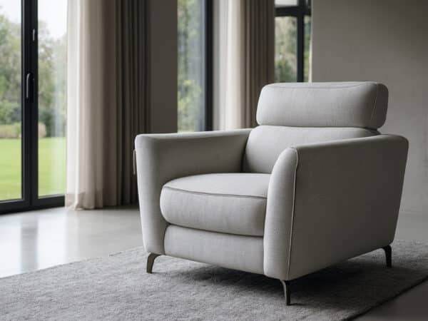 Natuzzi Italia Stan Power Reclining Armchair Grey