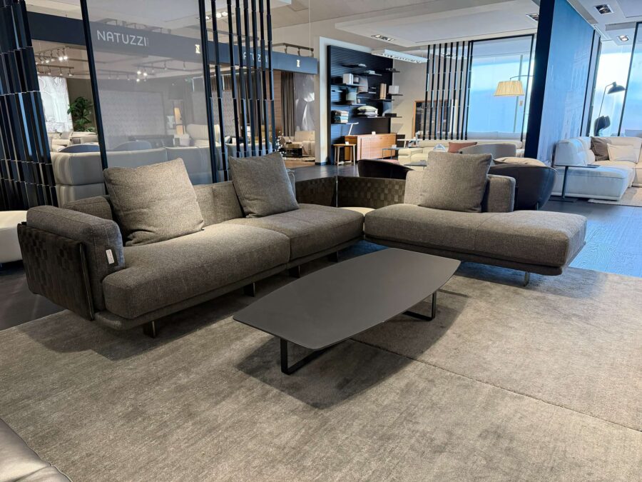 Natuzzi Italia Campus 4pc Sectional Bronze 2